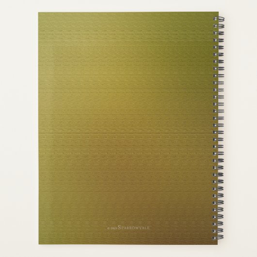 Dark Moody Goldfinch Custom Planner | Bird Art Planer (Rückseite)