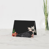 Dark Moody Goth Floral geklappt Danke Karte (Rückseite)