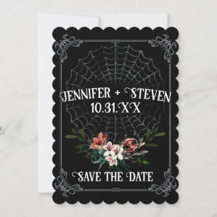 Dark Moody Goth Wedding Save the Date Einladung