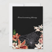 Dark Moody Goth Wedding Save the Date Einladung (Rückseite)