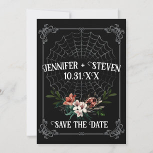 Dark Moody Goth Wedding Save the Date Einladung