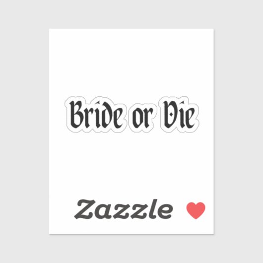 Dark Moody Gothic Bridge oder Die Brautparty Aufkleber (Blatt)