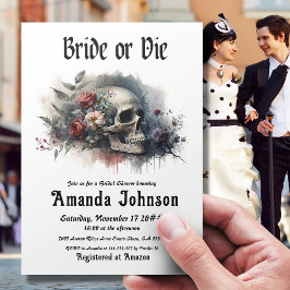 Dark Moody Gothic Bridge oder Die Brautparty Einladung