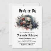 Dark Moody Gothic Bridge oder Die Brautparty Einladung (Vorderseite)