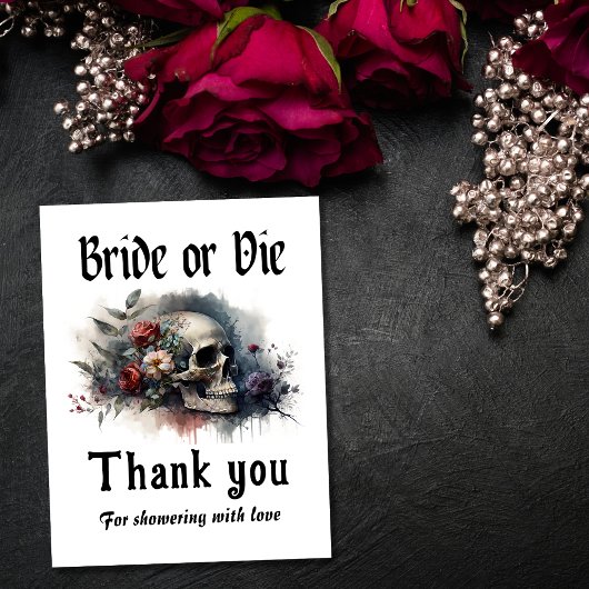 Dark Moody Gothic Bridge oder Die Brautparty Karte