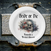 Dark Moody Gothic Bridge oder Die Brautparty Pappteller