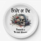 Dark Moody Gothic Bridge oder Die Brautparty Pappteller (Vorderseite)