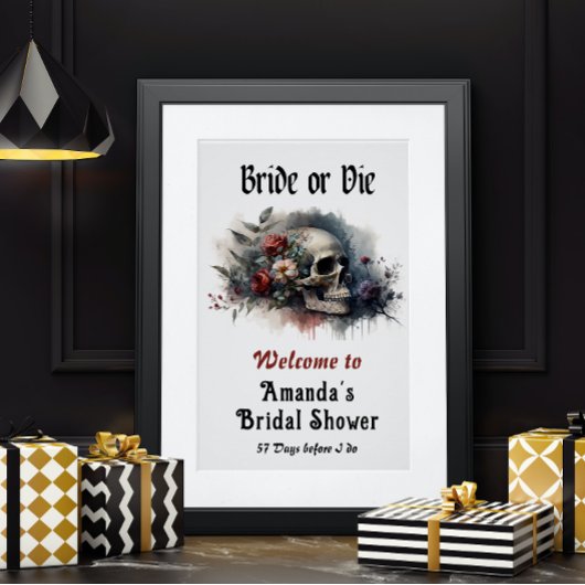 Dark Moody Gothic Bridge oder Die Brautparty Poster