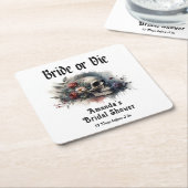 Dark Moody Gothic Bridge oder Die Brautparty Rechteckiger Pappuntersetzer (angewinkelt)