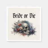 Dark Moody Gothic Bridge oder Die Brautparty Serviette (Vorderseite)