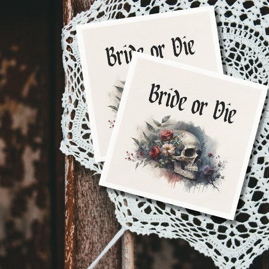 Dark Moody Gothic Bridge oder Die Brautparty Serviette