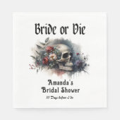 Dark Moody Gothic Bridge oder Die Brautparty Serviette (Vorderseite)