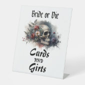 Dark Moody Gothic Bridge oder Die Brautparty Sockelschild (Vorderseite)