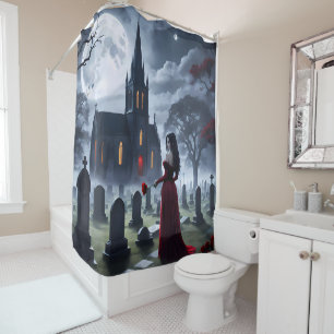 Dark Moody Gothic - Haunting Badezimmer Décor Duschvorhang