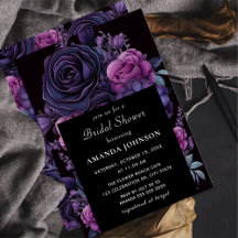 Dark Moody Gothic Lila Blume Brautparty