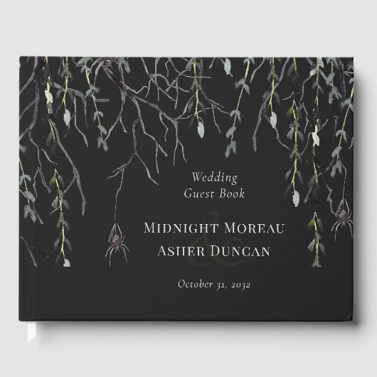 Dark Moody Gothic Wedding Guest Book Gästebuch (Vorderseite)