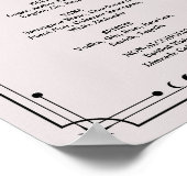 Dark Moody Halloween Wedding Bar Sign Poster (Ecke)