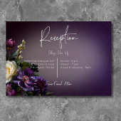 Dark Moody Lila & Lavender Floral Modern Begleitkarte