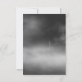 Dark Moody Midnight Black Fog Wedding Dinner RSVP Karte (Rückseite)