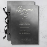 Dark Moody Midnight Black Fog Wedding Reception