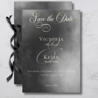 Dark Moody Midnight Black Fog Wedding