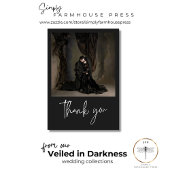 Dark Moody Minimal Foto Wedding Dankeskarte