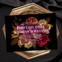 Dark & Moody Modern Painted Floral Wedding