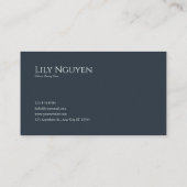 Dark Moody Night Sky Full Moon Botanical Lake Visitenkarte (Rückseite)