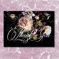 Dark Moody Pastel Opulent Floral Black Wedding