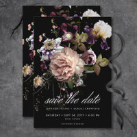 Dark Moody Pastel Opulent Floral Black Wedding