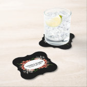 Dark & Moody - Personalisierte Namen für Hochzeite Untersetzer (Vor Ort)