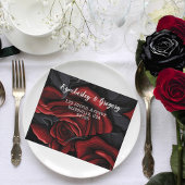 Dark Moody Red und Black Rose Email All In One Einladung