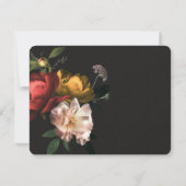 Dark & Moody Rembrandt Inspiriert Farbpalettenkart Einladung (Rückseite)