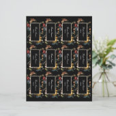 Dark Moody Romantic Floral DIY Platzkarten (Stehend Vorderseite)