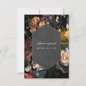 Dark Moody Romantic Floral Dutch Painterly UAWG Einladung (Vorderseite)
