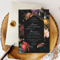 Dark Moody Romantic Floral Dutch Painterly Wedding