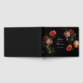 Dark Moody Romantic Floral Dutch Painterly Wedding Gästebuch (Voll)