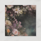 Dark Moody Romantic Floral Wedding RSVP Begleitkarte (Rückseite)