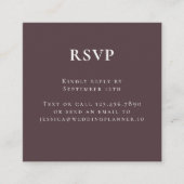 Dark Moody Romantic Floral Wedding RSVP Begleitkarte (Vorderseite)