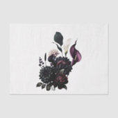 Dark Moody Romantic Floral Wedding Seidenpapier (Vorderseite)