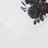 Dark Moody Romantic Floral Wedding Seidenpapier (Ausschnitt)
