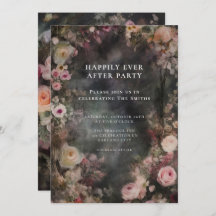 Dark Moody Romantic Floral Wedeption