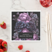 Dark Moody Romantic Florals Brautparty Napkins Serviette (Beispiel)