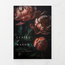 Dark Moody Romantic Gothic Flowers Wedding