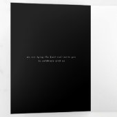 Dark Moody Romantic Gothic Flowers Wedding Dreifach Gefaltete Einladung (Innen Erste Seite)