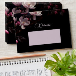 Dark Moody Romantic Magnolia Flowers Wedding