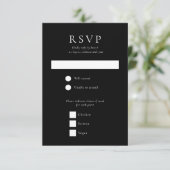 Dark Moody Romantic Peony Blume Hochzeit RSVP Karte (Stehend Vorderseite)