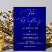 Dark Moody Royal Blue mit Kratzern Einladung