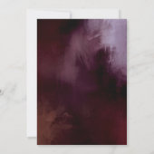 Dark + Moody Rustic Floral Wedding Einladung (Rückseite)