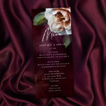 Dark   Moody Rustic Floral Wedding Menu Card Einladung<br><div class="desc">Schöne,  gemalte Blume auf einem dunklen,  gemalten Hintergrund gepaart mit eleganter Typografie verleihen dieser Hochzeitsempfangskarte dunklen,  moodisch und romantischen Stil. Editieren Sie einfach die Vorlage mit Ihrem Namen,  Informationen und wählen Sie alle Optionen. Hochzeitsartikel können Sie in unserem Shop abstimmen oder die Designkollektion besuchen... </div>